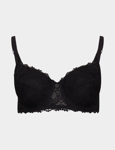 Soutien-gorge emboîtant dentelle noir femme grande taille