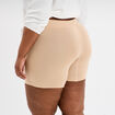 Short taille haute &eacute;lastiqu&eacute;e sable femme grande taille