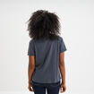 T-shirt manches courtes coton bleu gris femme