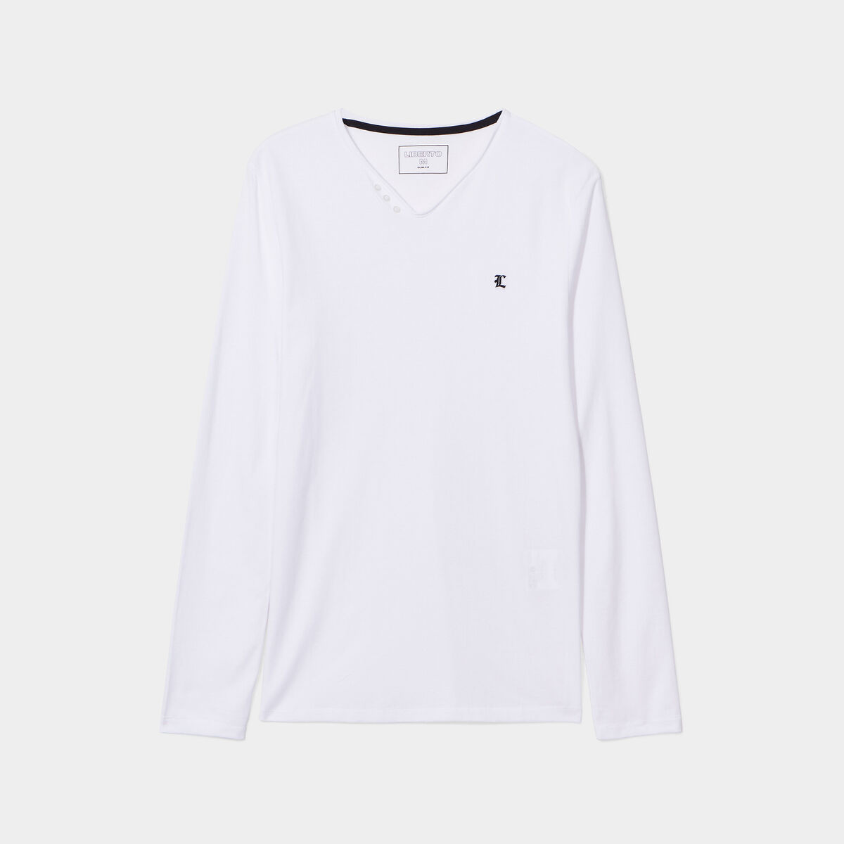 T-shirt manches longues Liberto blanc homme