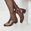 Bottines à talons couleur bronze femme