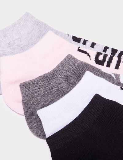 Lot 5 paires chaussettes invisibles multicolore femme