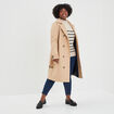 Trench long cintré ceinturé beige femme grande taille