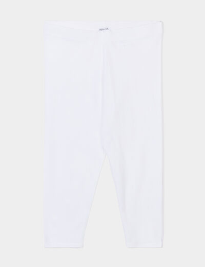 Leggings 7/8ème blanc femme grande taille