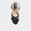 Sandales &agrave; talons noir femme
