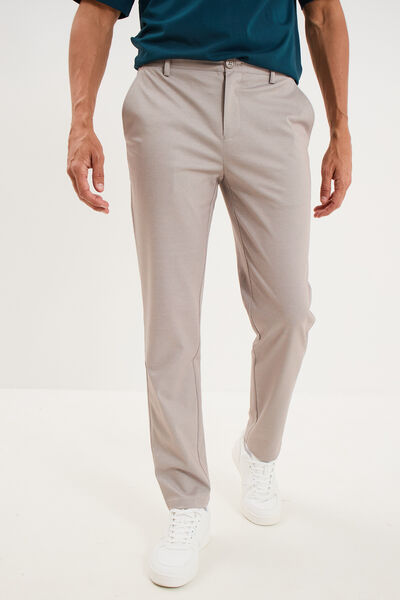Pantalon chino slim beige clair homme