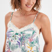 Caraco bretelles fines ecru femme