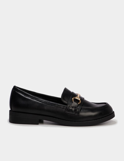 Mocassins avec ornements noir femme
