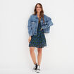 Robe col cache-coeur manches papillons vert femme