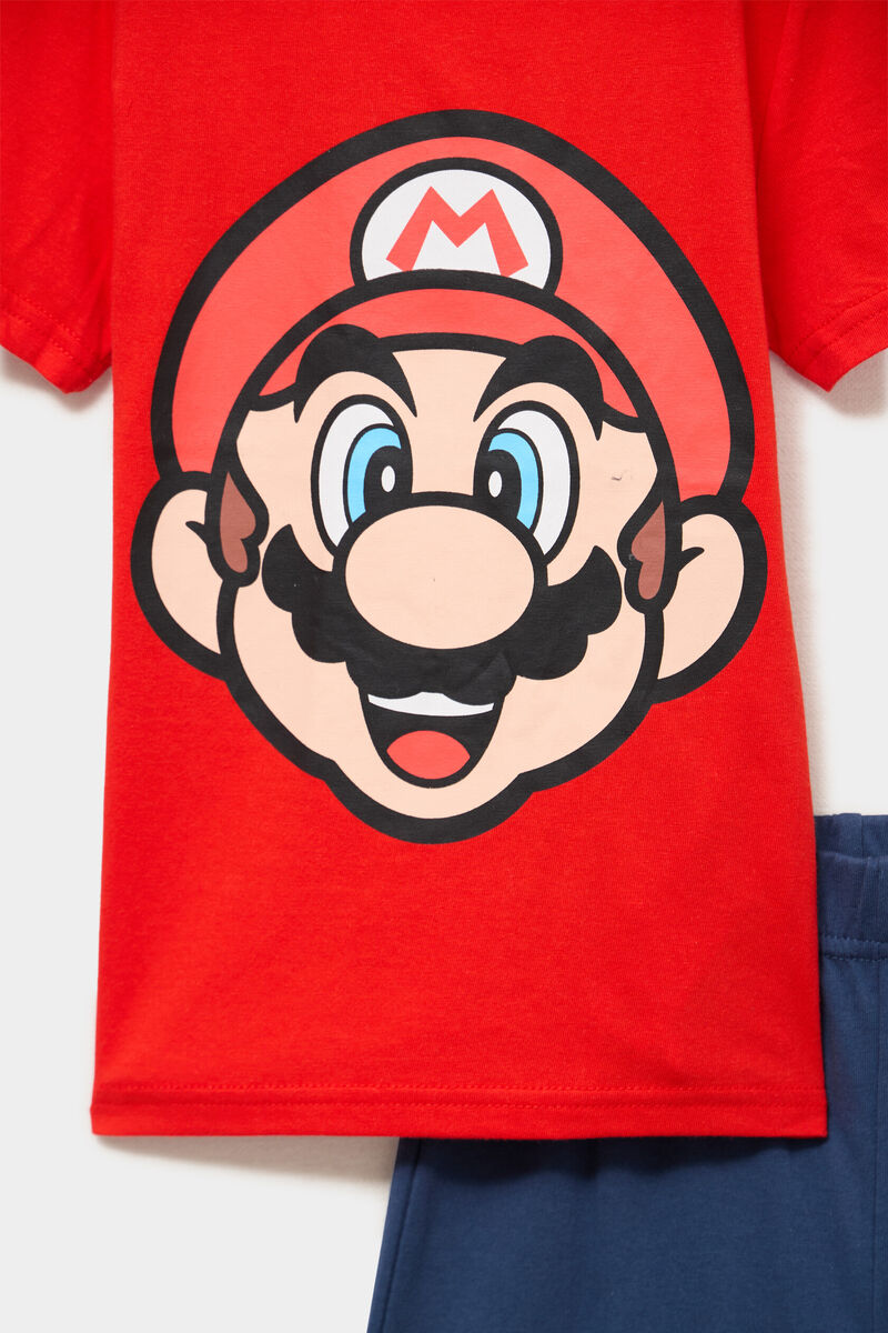 Ensemble pyjama short Super Mario bleu lavande gar&ccedil;on