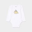 Body US coton Monsieur Caca x La Halle blanc b&eacute;b&eacute; fille