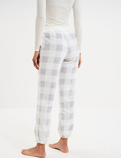 Pantalon de pyjama ecru femme