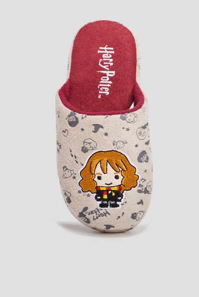 Chaussons mules Harry Potter gris fille
