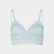 Soutien-gorge triangle paddé bleu turquoise femme