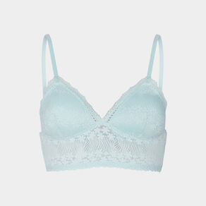 Soutien-gorge triangle paddé bleu turquoise femme
