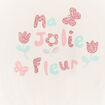 Sweat détails pailletés col rond blanc bébé fille