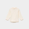 Lot 2 t-shirts col roul&eacute; boutonn&eacute; dos beige b&eacute;b&eacute; gar&ccedil;on
