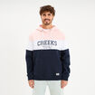 Sweat hoodie en molleton 1 poche rose pastel homme