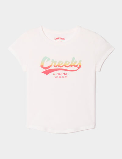 T-shirt à manches courtes Creeks ivoire fille