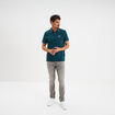 Polo avec broderie poitrine coton Creeks bleu canard homme