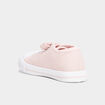 Tennis basses en toile &agrave; scratchs rose fille