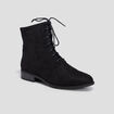 Bottines &agrave; lacets noir femme