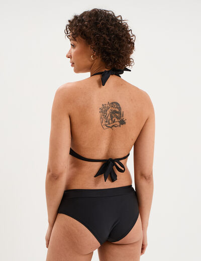 Haut de maillot de bain forme triangle noir femme