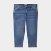 Jeans slim taille haute 7/8ème bleu clair femme grande taille