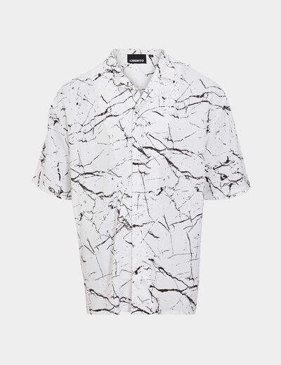 Chemise manches courtes blanc homme