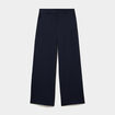 Pantalon large taille haute milano bleu marine femme