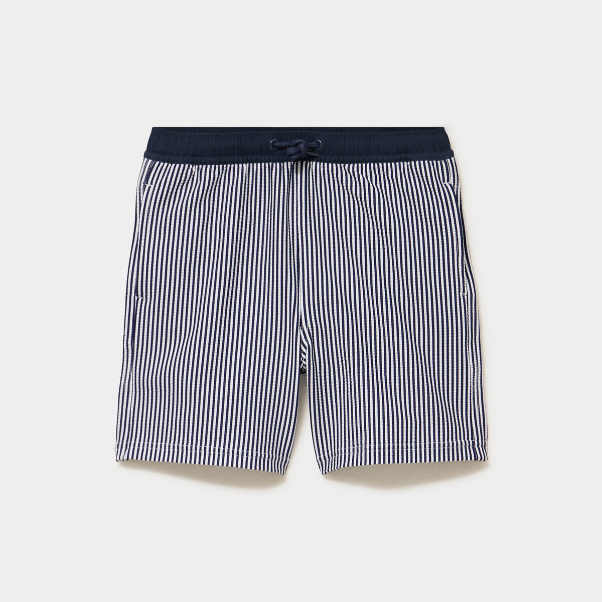 Short de bain taille &eacute;lastiqu&eacute;e bleu marine gar&ccedil;on