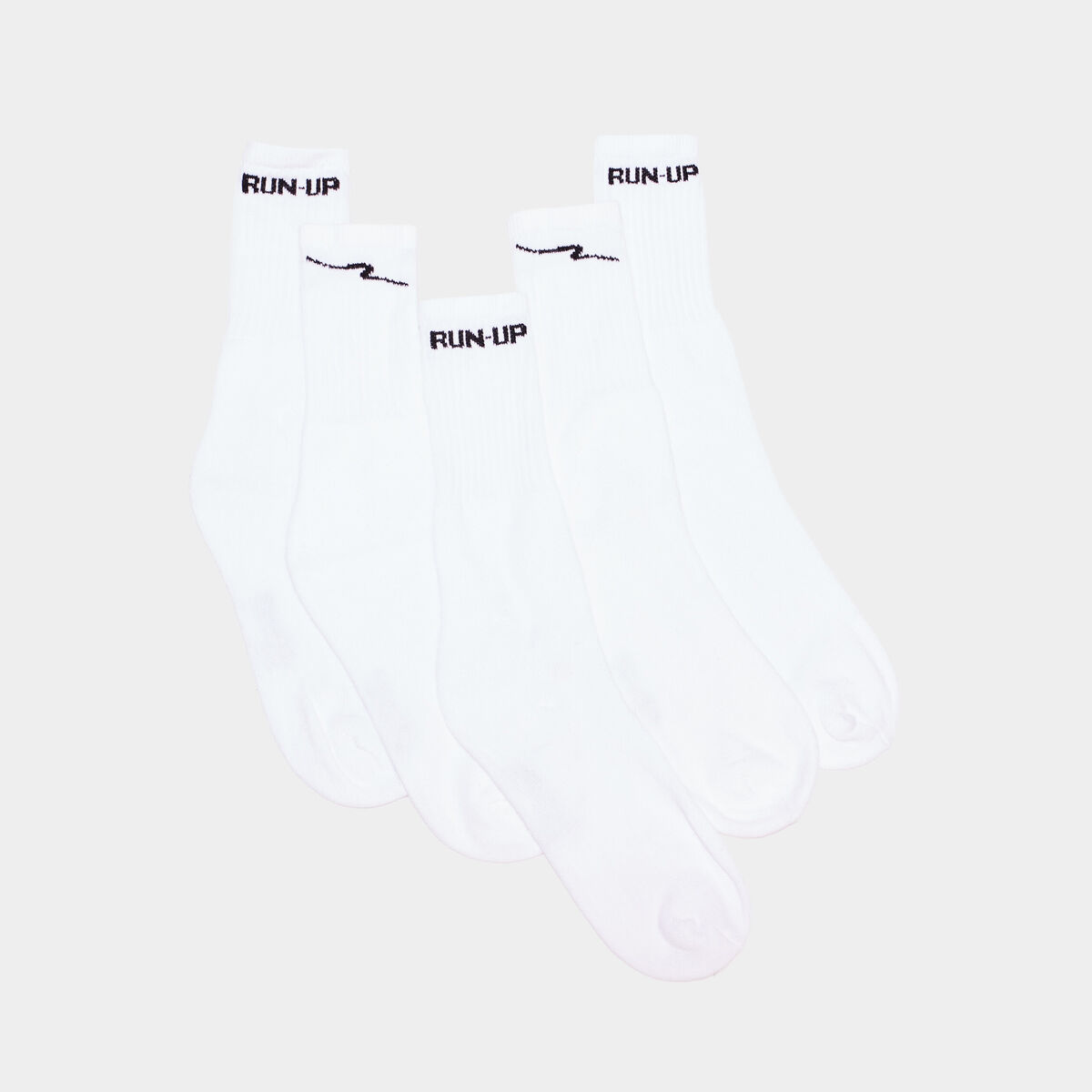 Lot 5 paires chaussettes sport Run-Up blanc homme