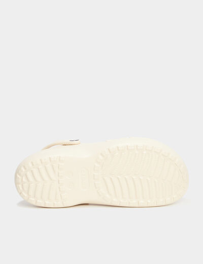 Sabots compens&eacute;es Crocs marron clair femme