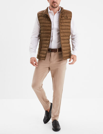 Chemise coupe ajustée manches longues blanc homme