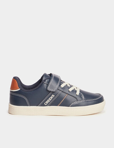 Tennis basses à scratchs Creeks bleu marine garçon