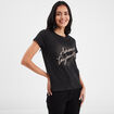 T-shirt ajusté à strass Mosquitos noir femme