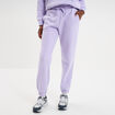 Pantalon jogging droit molleton parme femme