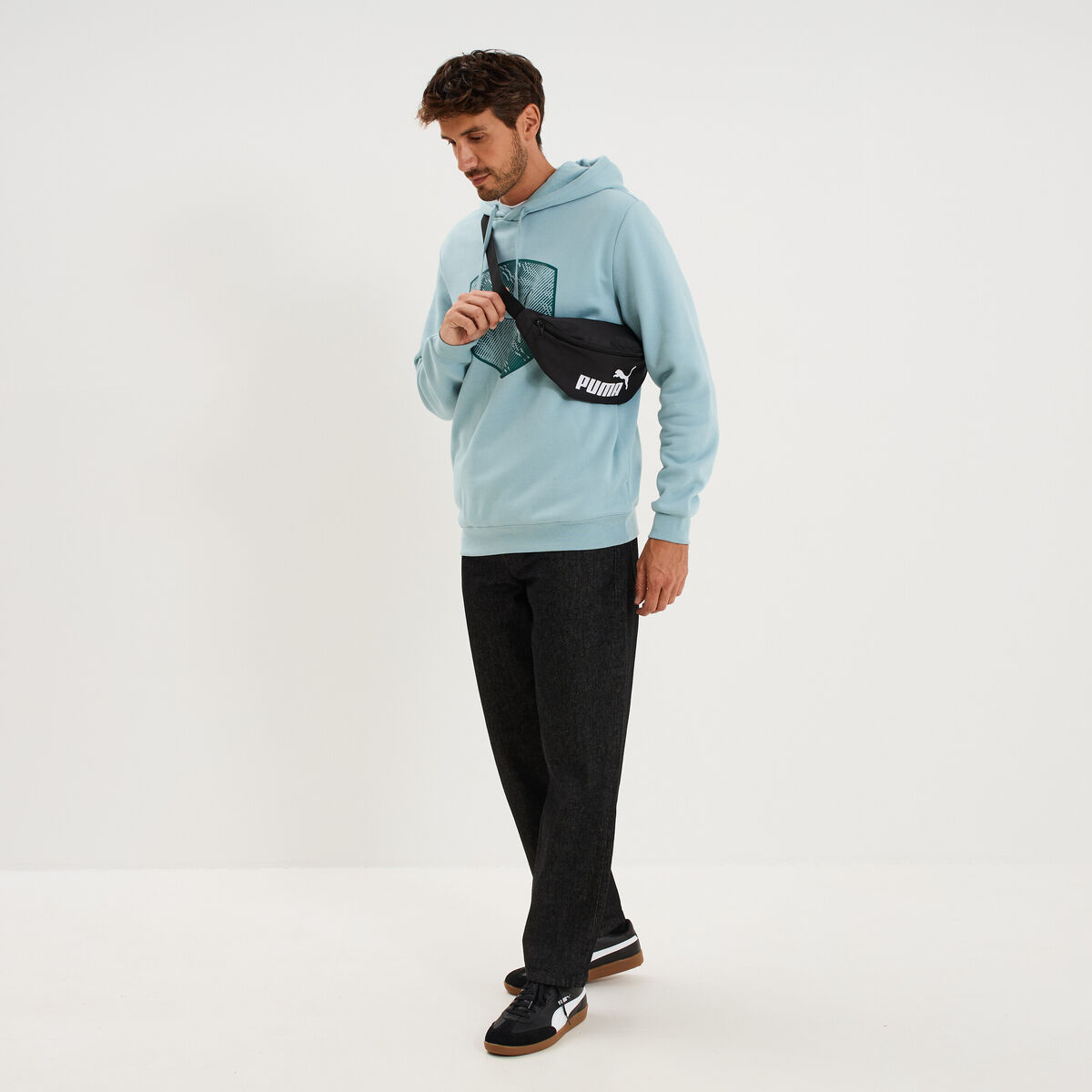 Sweat hoodie &agrave; capuche Puma vert &eacute;meraude homme