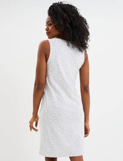 Chemise de nuit sans manches gris clair femme
