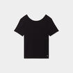 T-shirt dos nu avec laçage noir femme