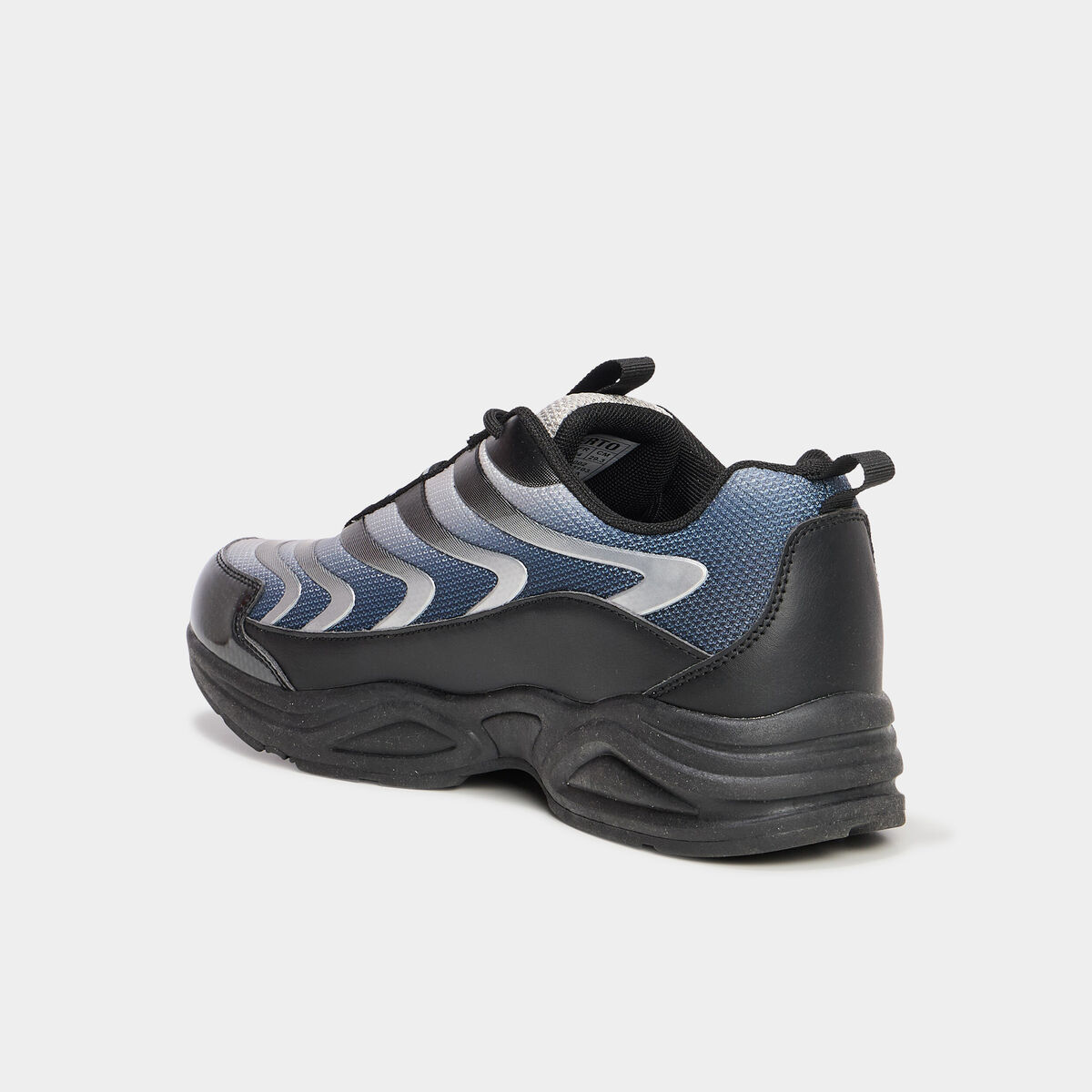 Baskets running semelle &eacute;paisse bleu homme
