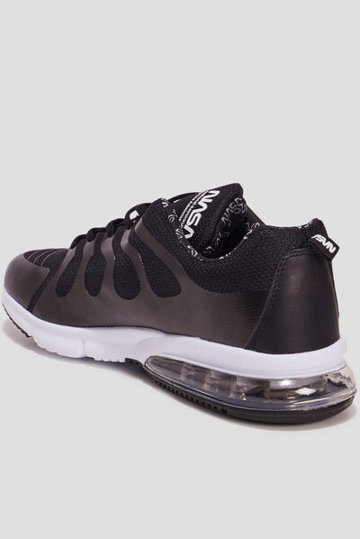 Baskets running à lacets NASA noir homme