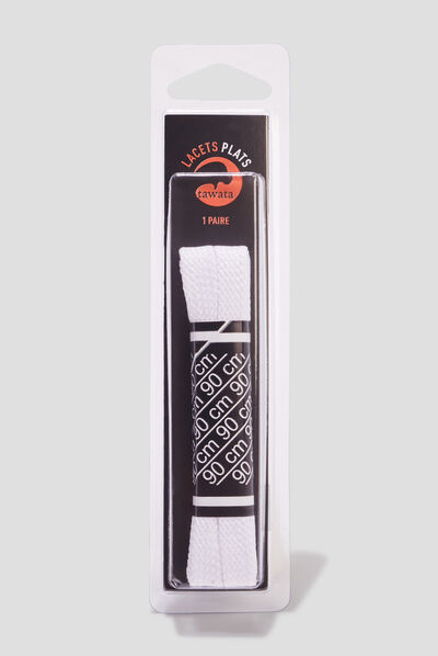 Lacets plats 90 cm Tawata blanc mixte