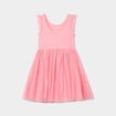 Robe volants en tulle sans manches rose fille