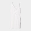 Robe portefeuille plis taille blanc femme