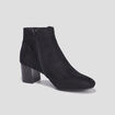 Bottines su&eacute;dines &agrave; talons noir femme