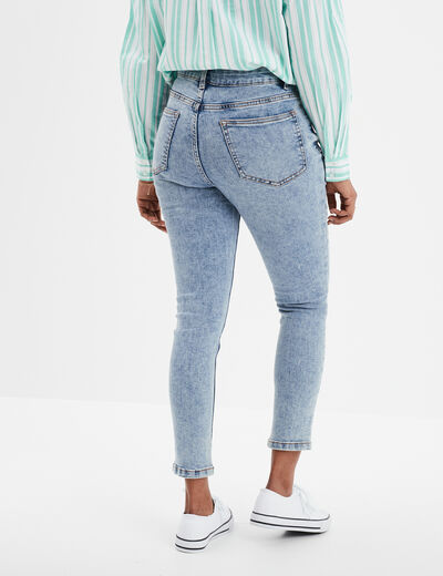Jeans skinny 7/8ème denim double stone femme
