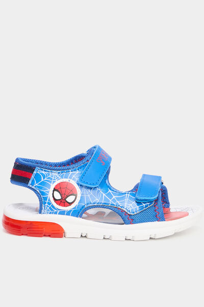 Sandales semelles lumineuses Spider-Man rouge gar&ccedil;on