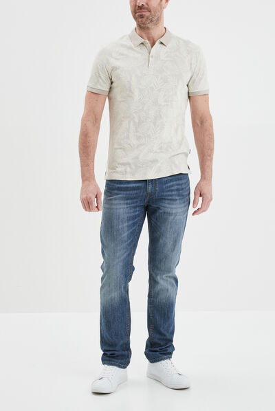 Jeans straight effet délavé denim double stone homme