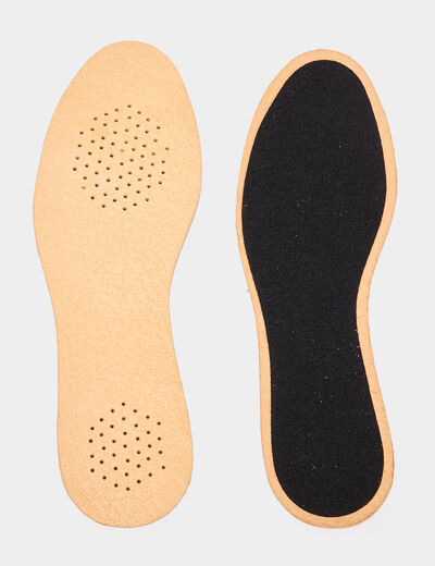 Semelles cuir charbon actif Tawata sable mixte